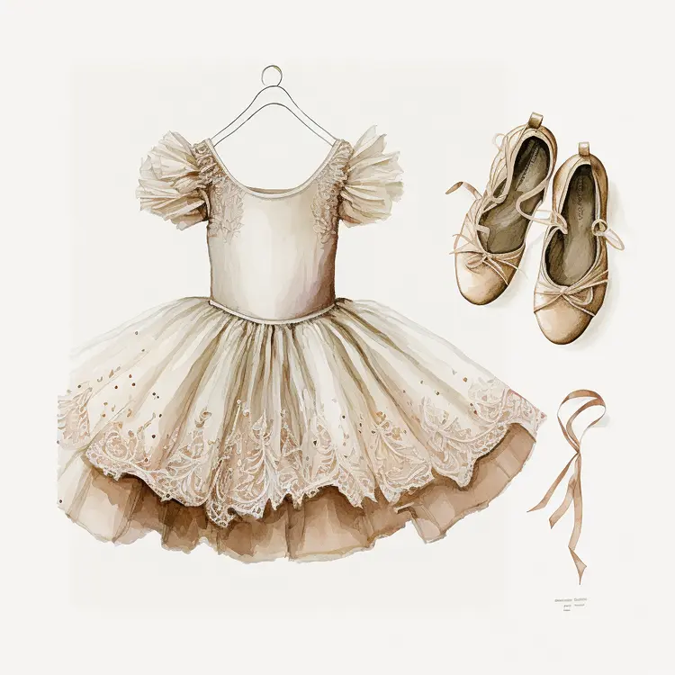 Elegant Ballet Dress with Shoes