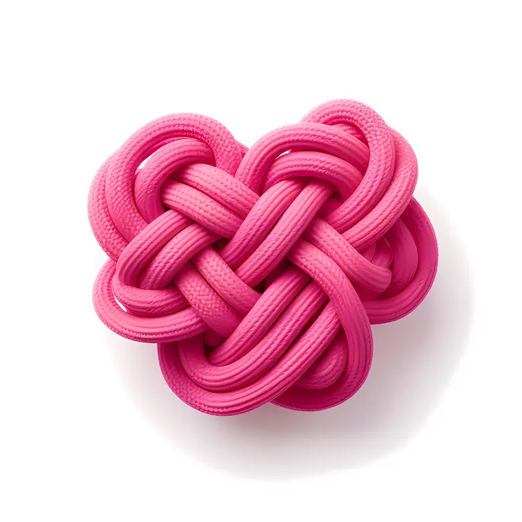 Delightful Pink Knotted Heart Art