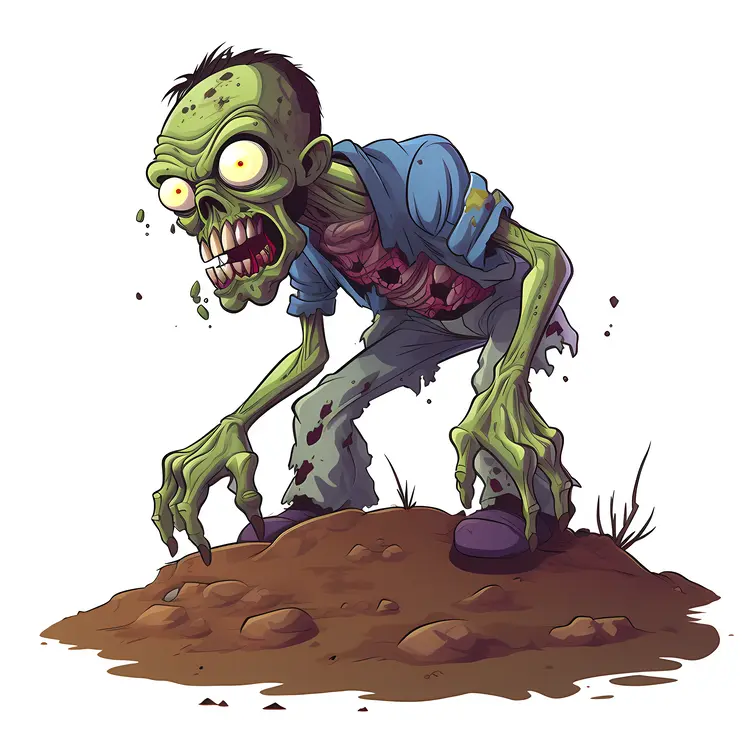 Creepy Zombie Illustration for Halloween