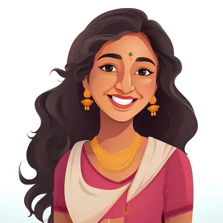 Smiling Woman in Traditional Dress
