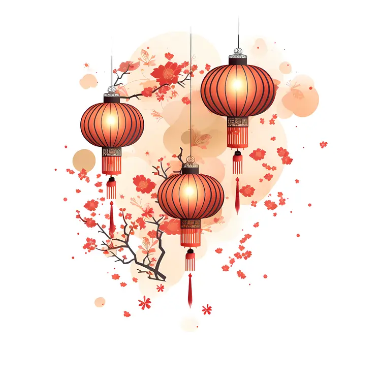 Beautiful Red Lanterns for Chinese New Year Celebration