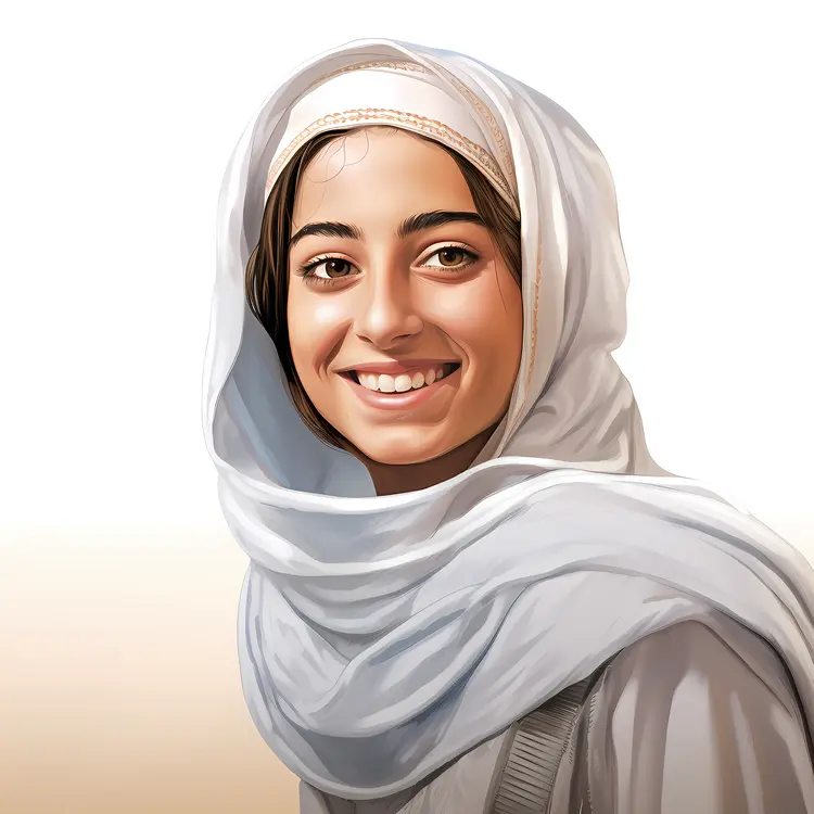 Smiling Woman in Traditional Hijab