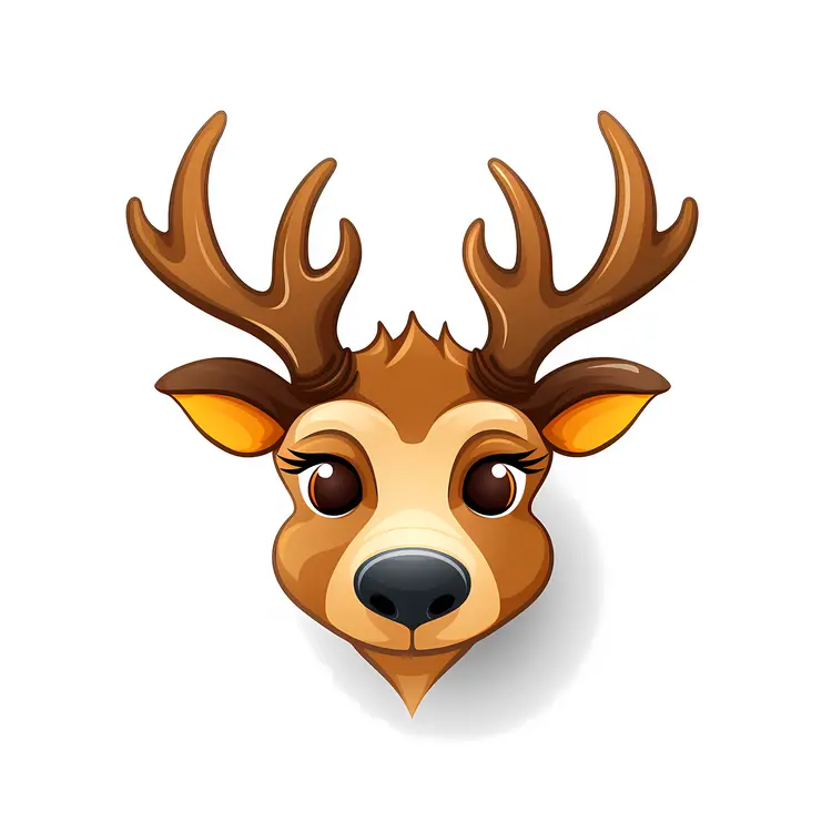 Cute Reindeer with Antlers