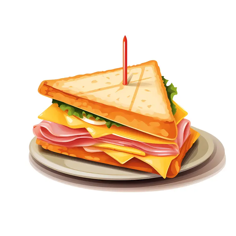 Tasty Ham and Cheese Sandwich