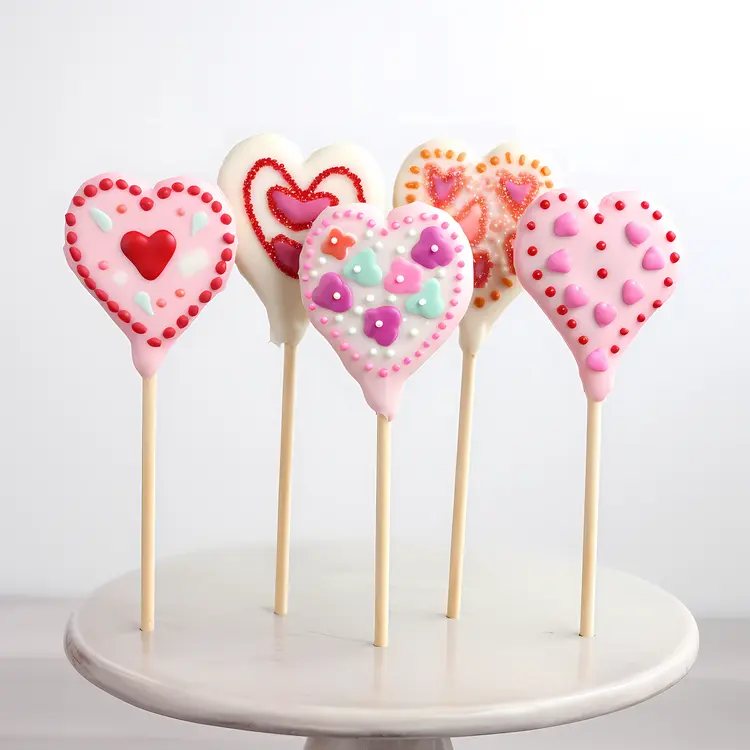 Heart-Shaped Lollipops