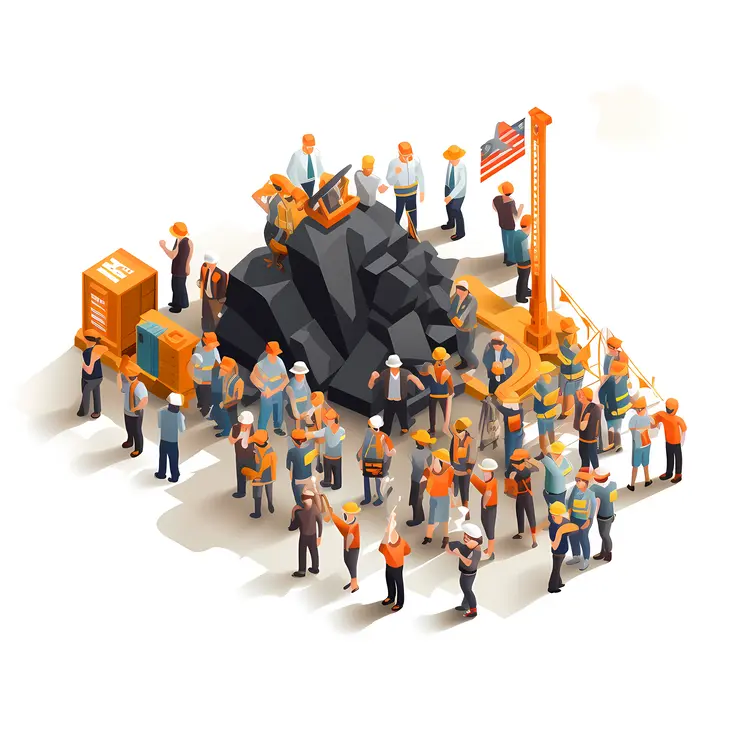 Illustration of a Mining Scene