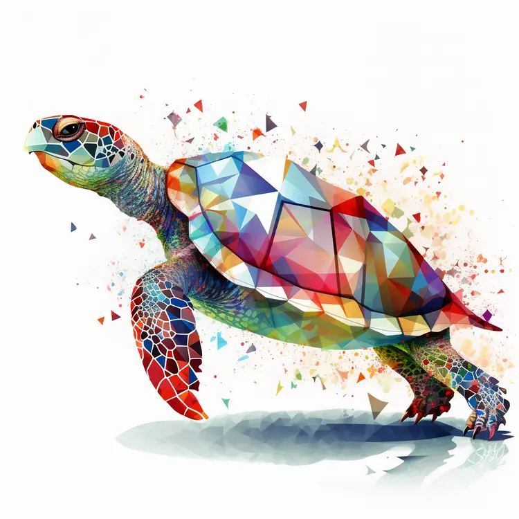 Colorful Turtle with Geometric Patterns