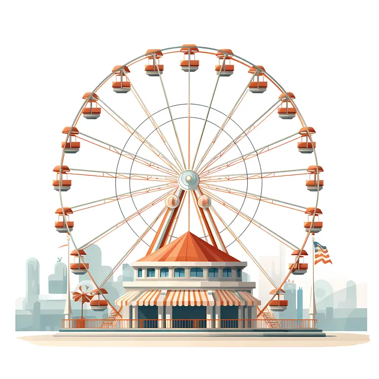 Classic Ferris Wheel at Fairground