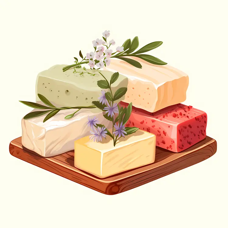 Assorted Handmade Soaps with Natural Ingredients