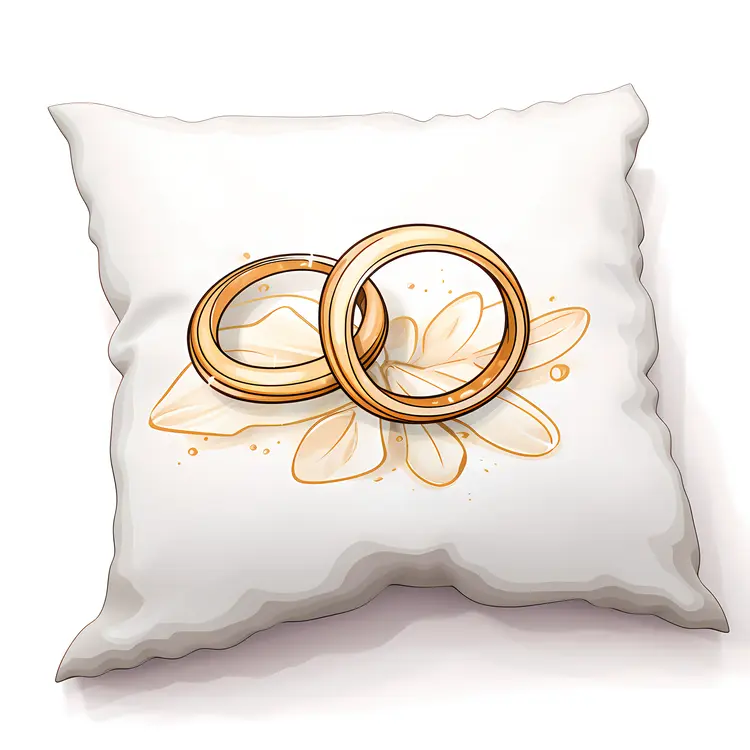 Gold Rings on a Pillow