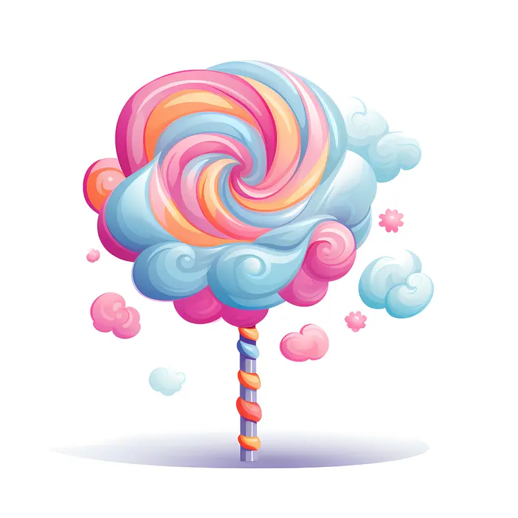 Swirled Cotton Candy Tree