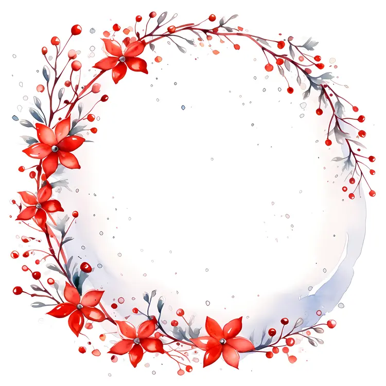 Red Floral Wreath Decoration