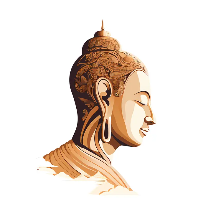 Serene Buddha Profile