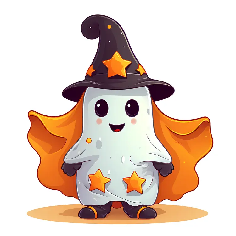 Cute Ghost in Halloween Costume
