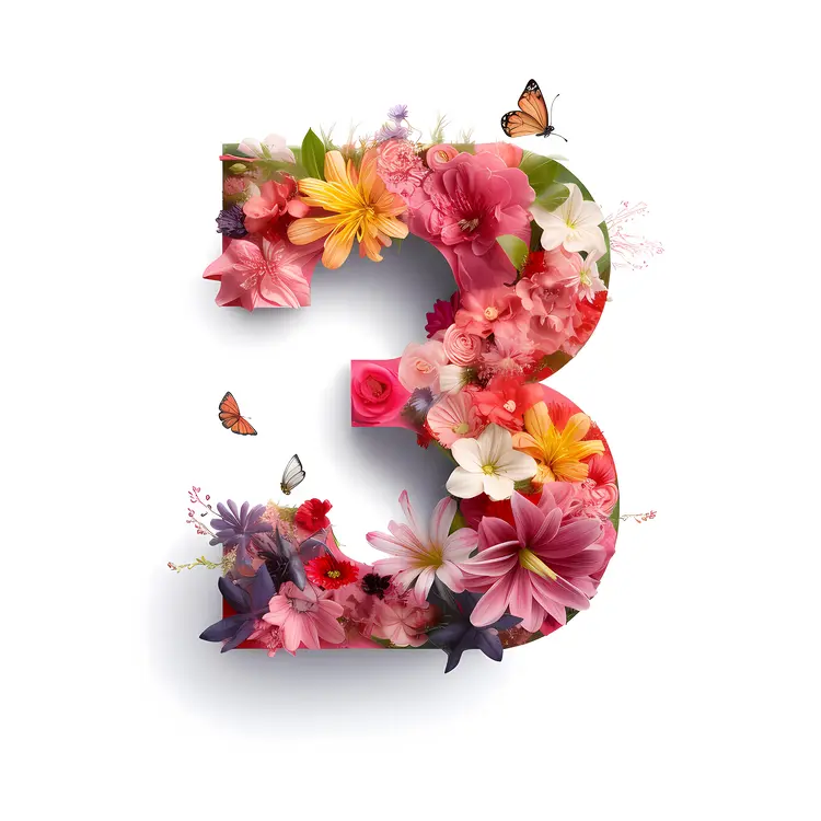 Colorful Floral Number 3