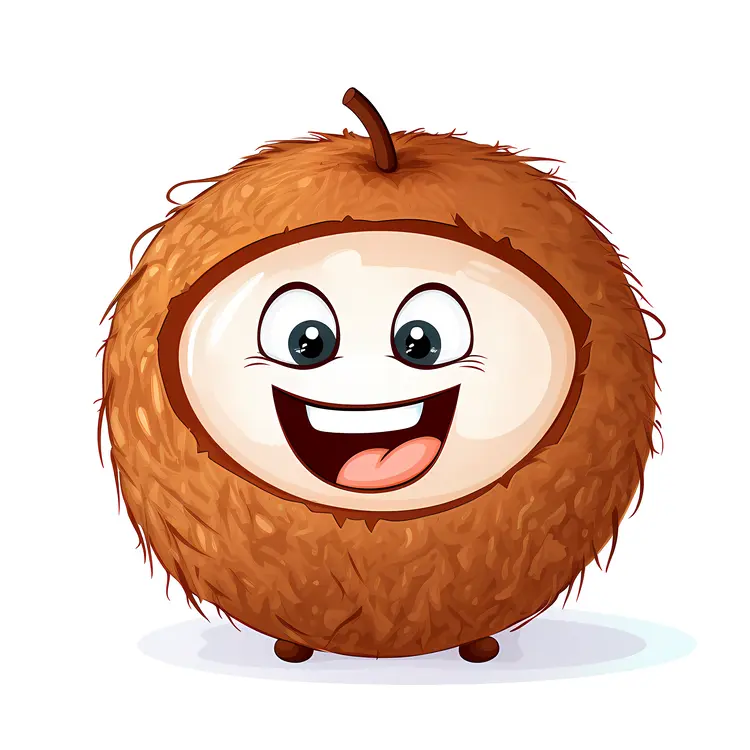 Fuzzy Cartoon Coconut