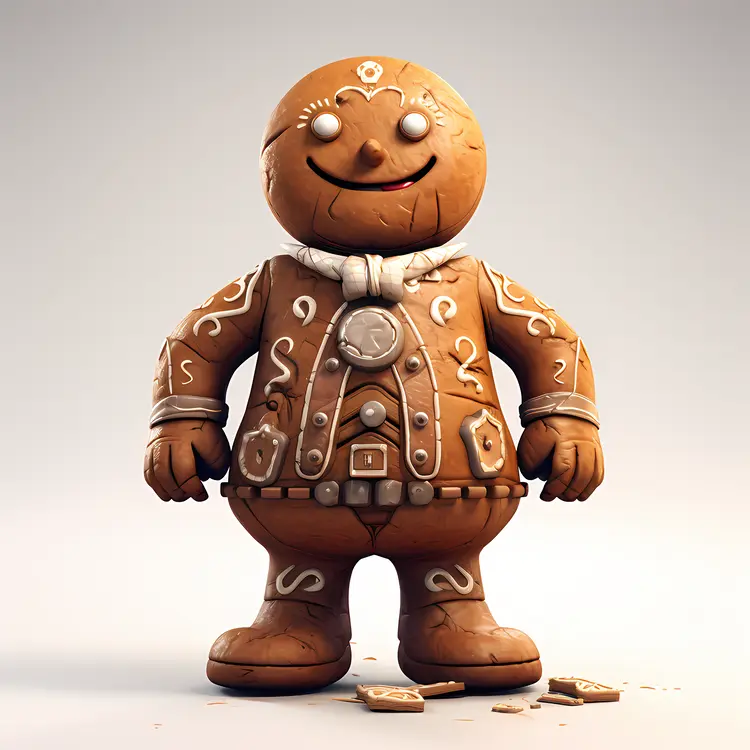 Gingerbread Man Cookie with Icing
