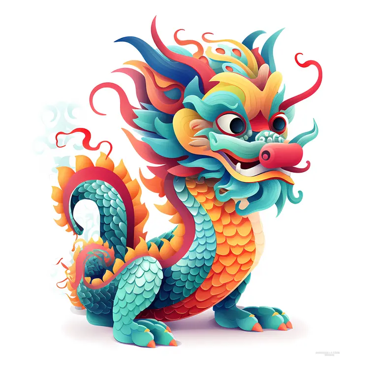 Vibrant Mythical Dragon