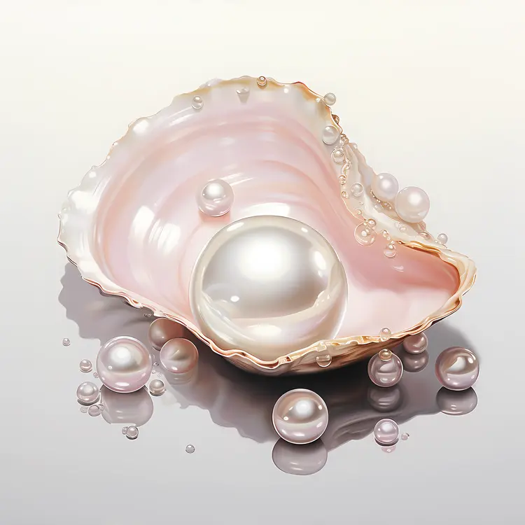 Beautiful Pearl in Shell Illustration