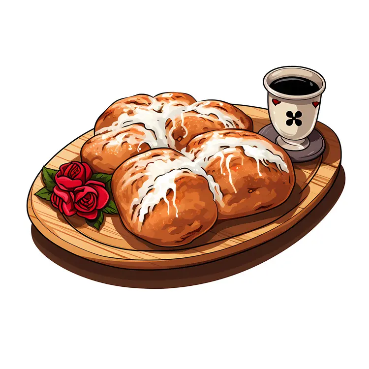 Bread and Coffee Illustration