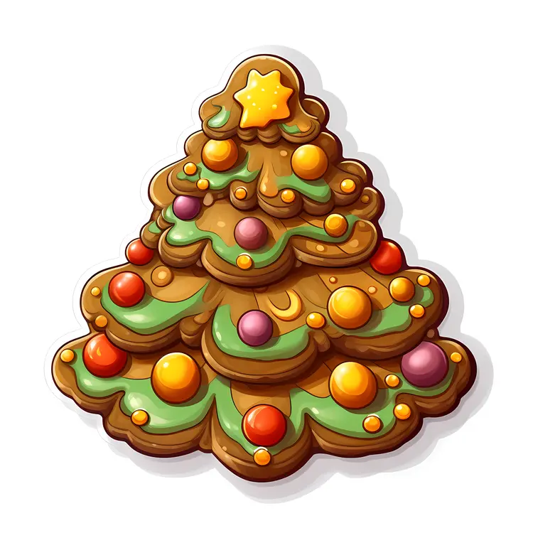 Colorful Christmas Tree Cookie