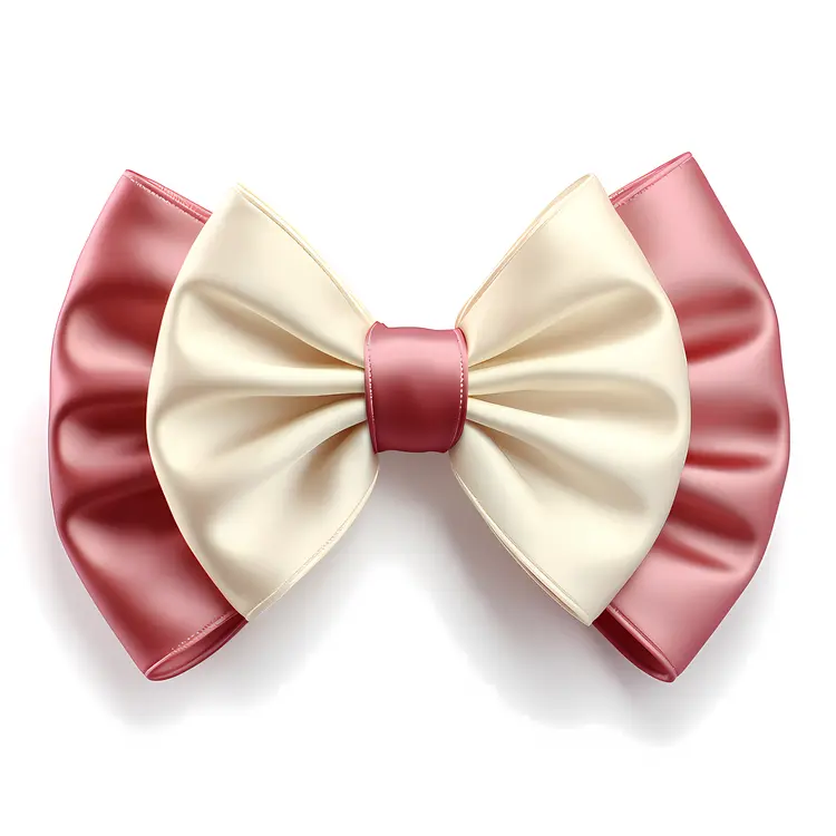 Elegant Pink and White Bow