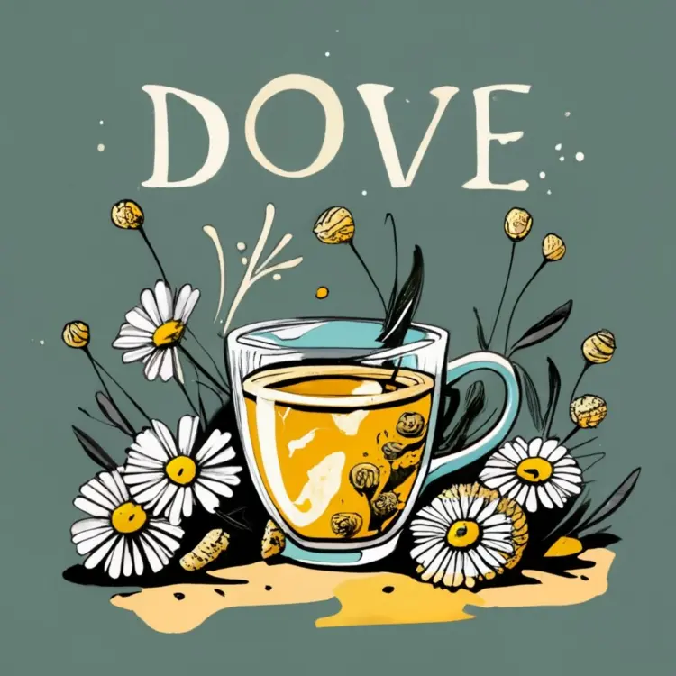 Tea Cup with Camomile Flowers