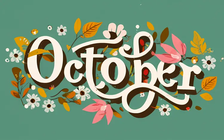 October with Floral Decorations