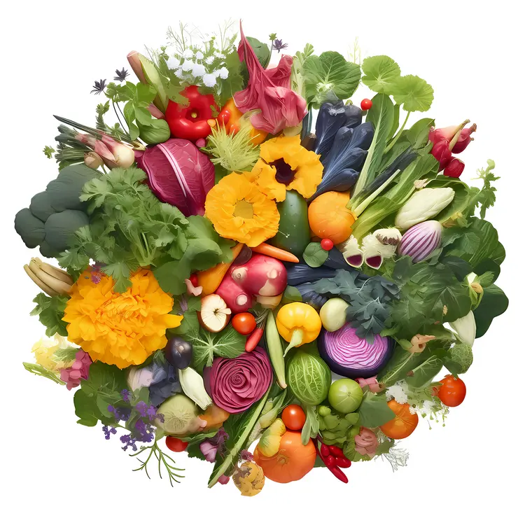 Colorful Vegetable Bouquet for Harvest Festival