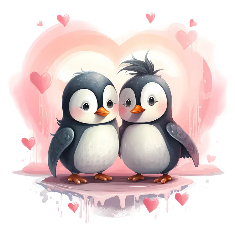 Penguins with Hearts