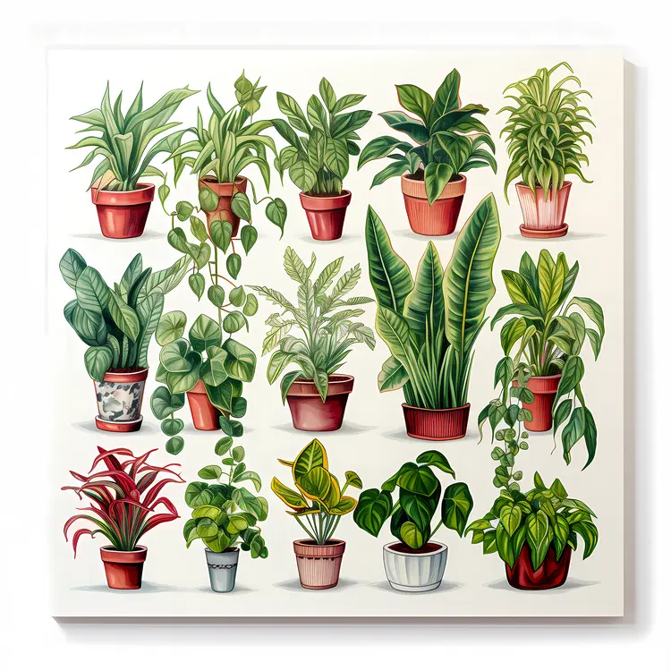 Various Potted Plants Collection