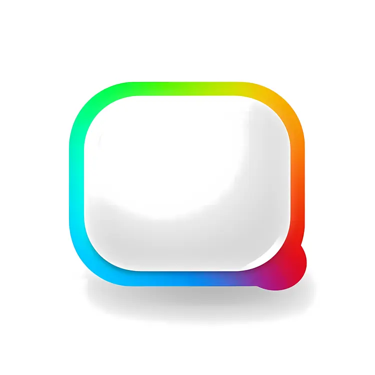 Colorful Gradient Speech Bubble Abstract Shape
