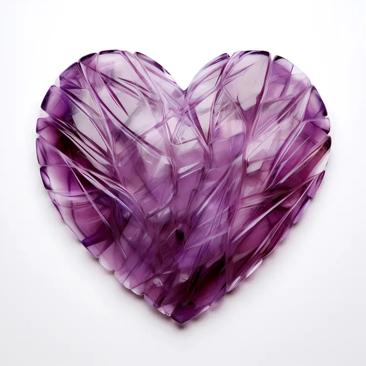 Beautiful Purple Glass Heart for Valentine's Day
