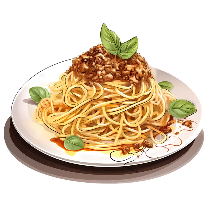 Delicious Spaghetti with Basil and Sauce