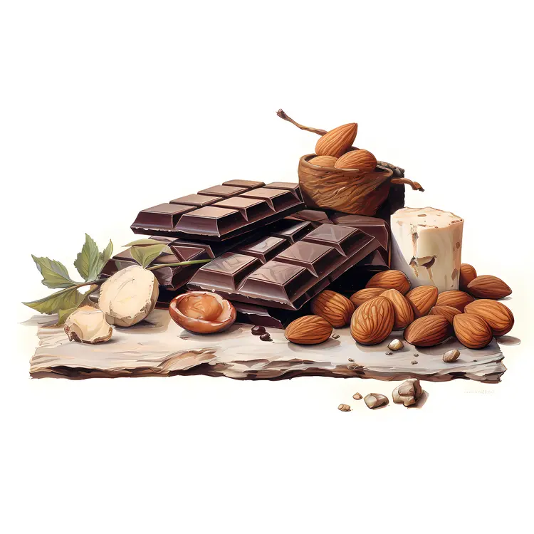 Chocolate Bars with Almonds