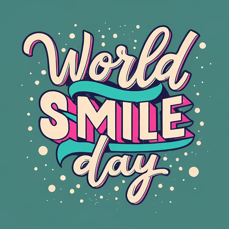 World Smile Day Text Design