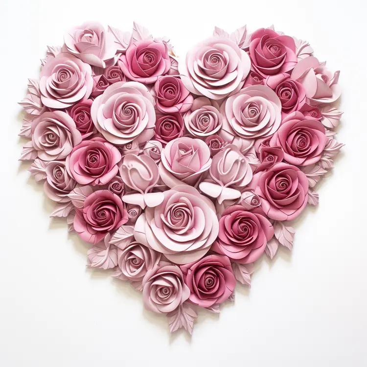 Heart-shaped Floral Arrangement with Pink Roses