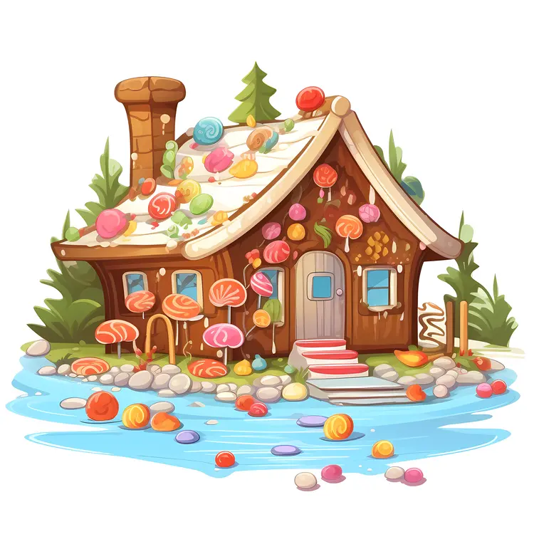 Whimsical Candy House for Christmas