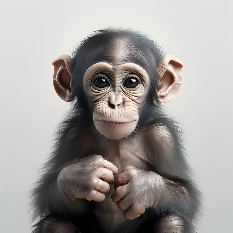 Realistic Baby Monkey