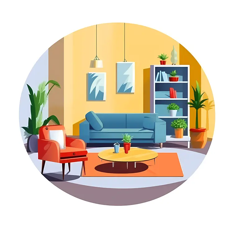 Cozy Living Room with Modern Furniture