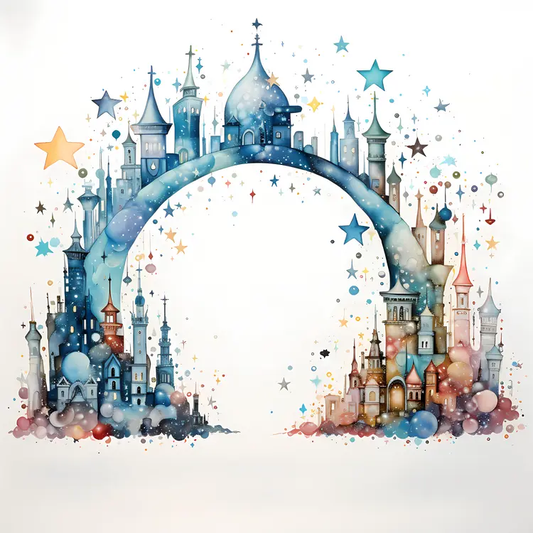 Fantasy Castle with Stars