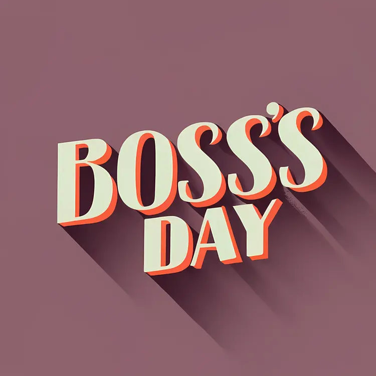 Boss's Day Text Illustration