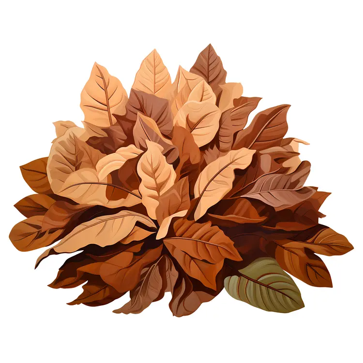 Brown Autumn Leaves Illustration