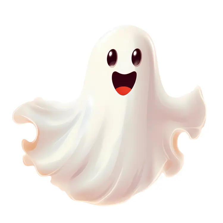 Cheerful White Ghost