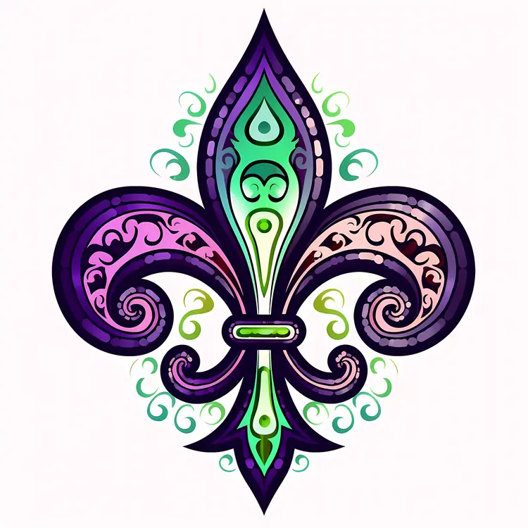 Colorful Fleur-de-lis Ornament