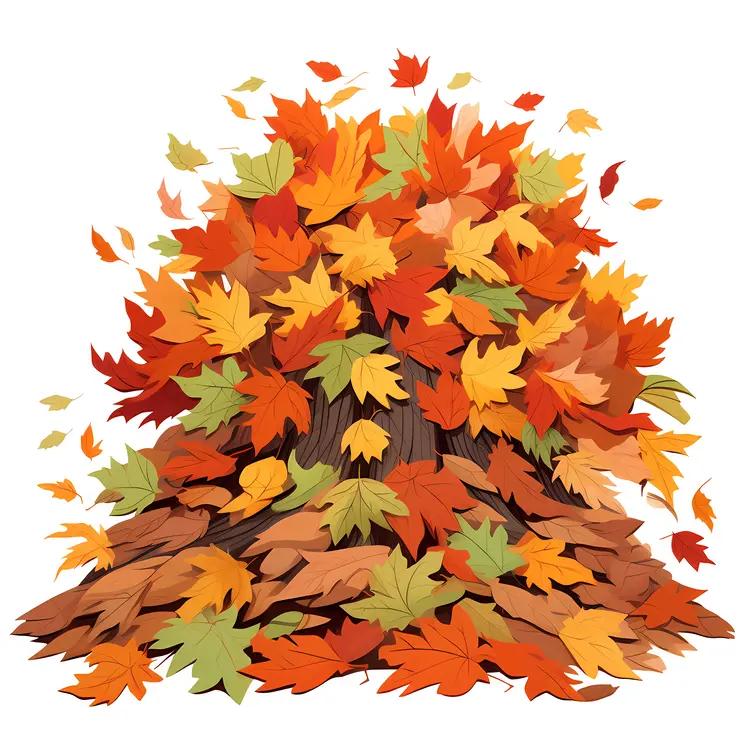 Autumn Leaves Falling from a Tree
