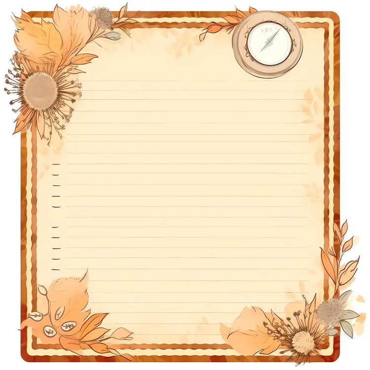 Autumn Themed Notepad for Thanksgiving