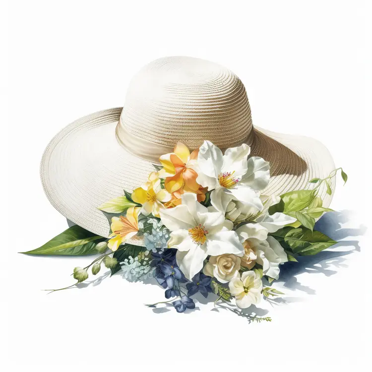 Elegant Floral Summer Hat