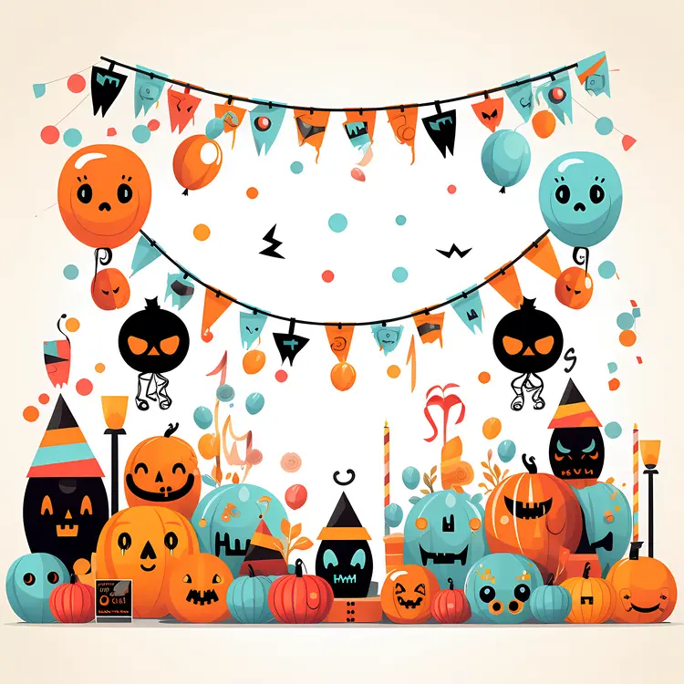 Colorful Halloween Party Decorations