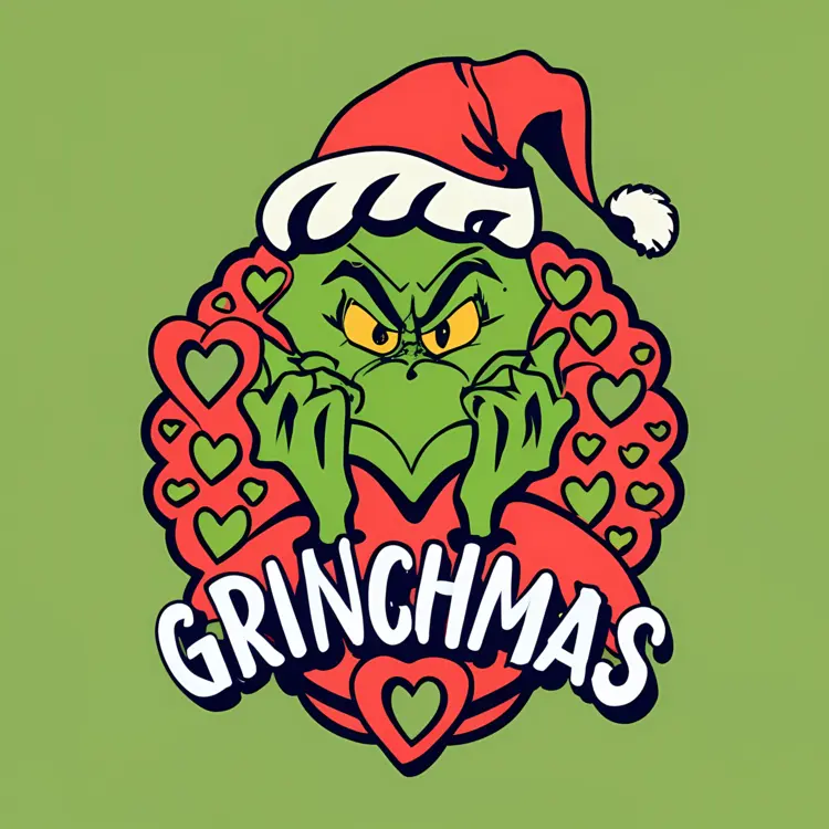 Grinchmas Character with Santa Hat